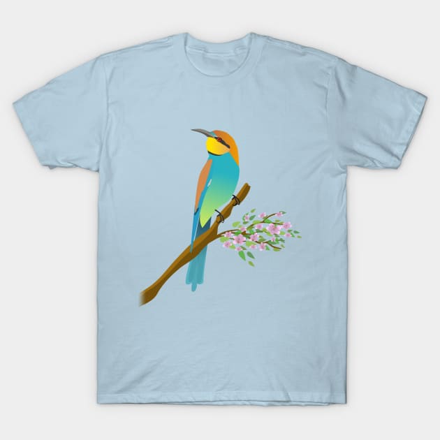 European bee-eater illustration T-Shirt by Bwiselizzy